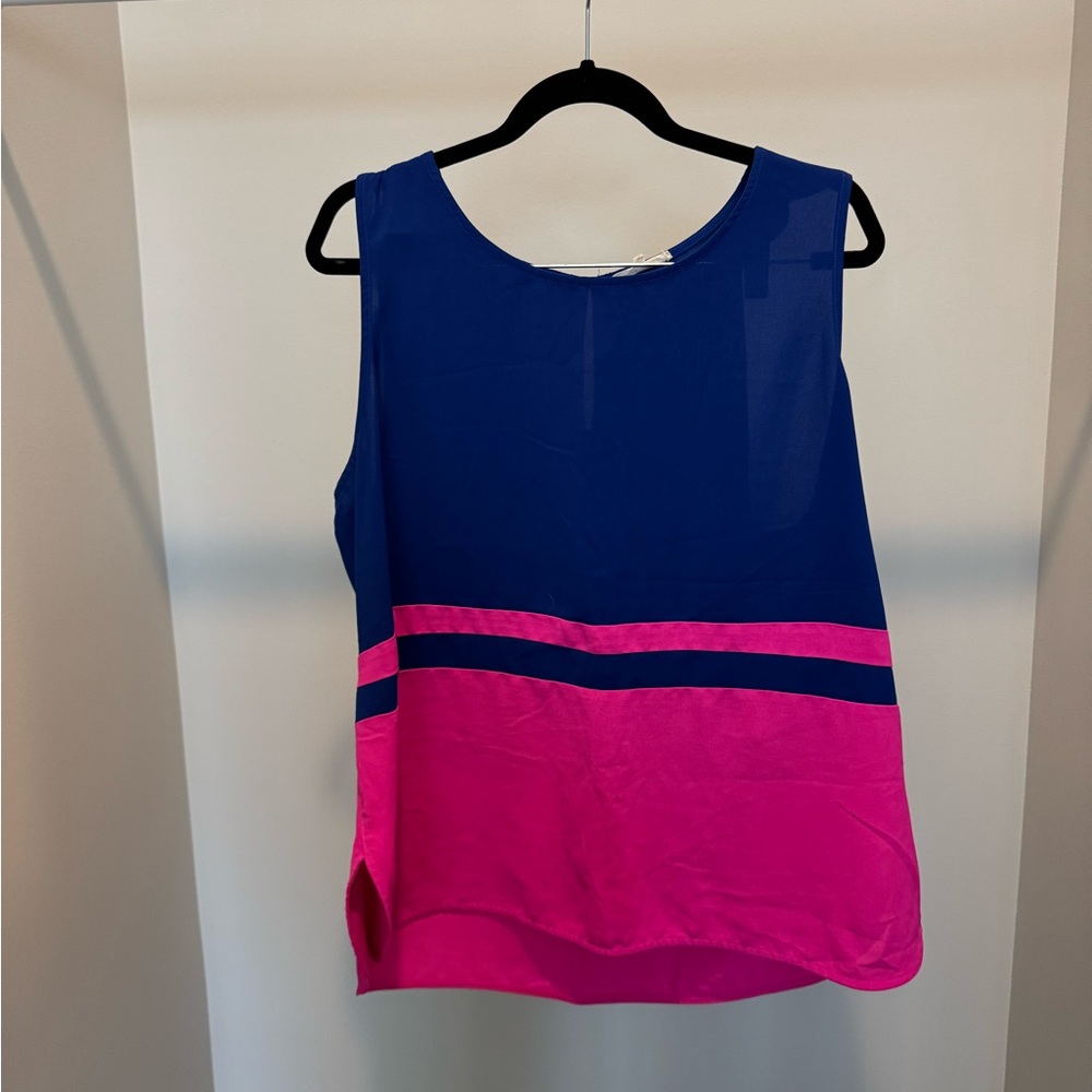 41 Hawthorn Navy and Fuchsia Tank Top